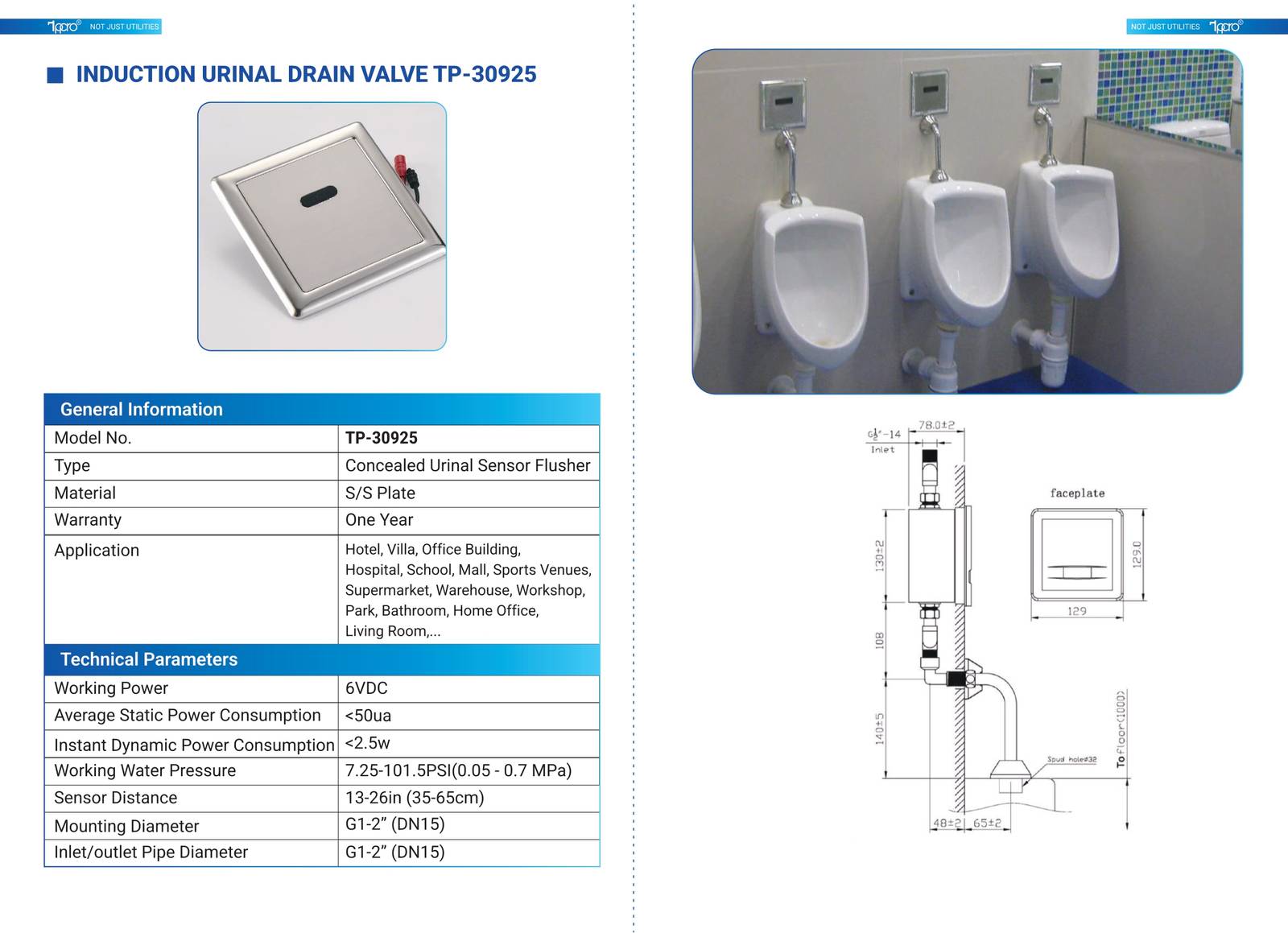 Thiết bị vệ sinh cảm ứng TPPRO Catalogue và Bảng giá mới nhất  /Page 25